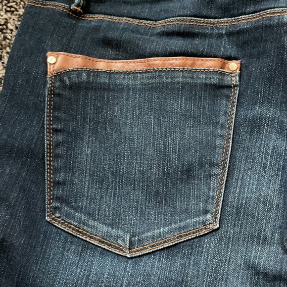 White House Black Market Dark Blue Jeans with Copper Details - Picture 7 of 7